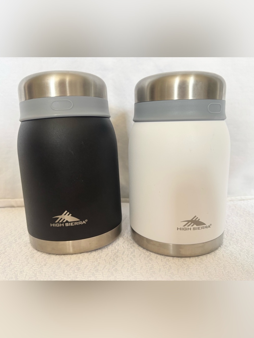 High Sierra Black & White Insulated Food Jars